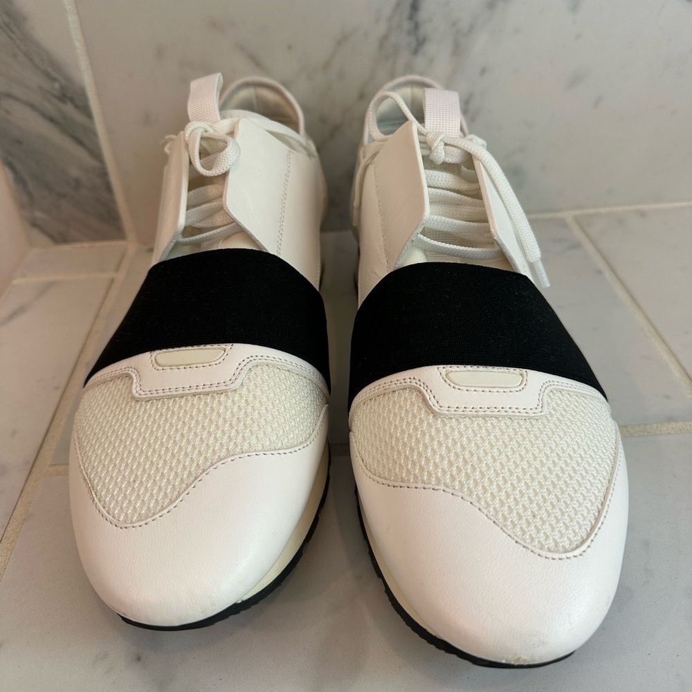 Balenciaga Race Runners “White Black” size 43
